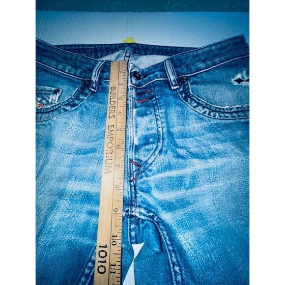 Vintage Diesel Jeans Mens 32x30 Blue Denim Straight Leg Y2K Rumbum Distressed - Picture 6 of 16